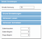 spsXChange Einstellungen für Schreiben in Simatic S7 Baustein